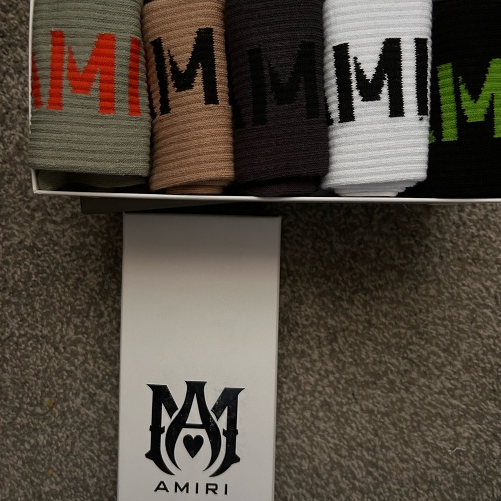 AMIRI Men's Multicolor Logo Socks Set